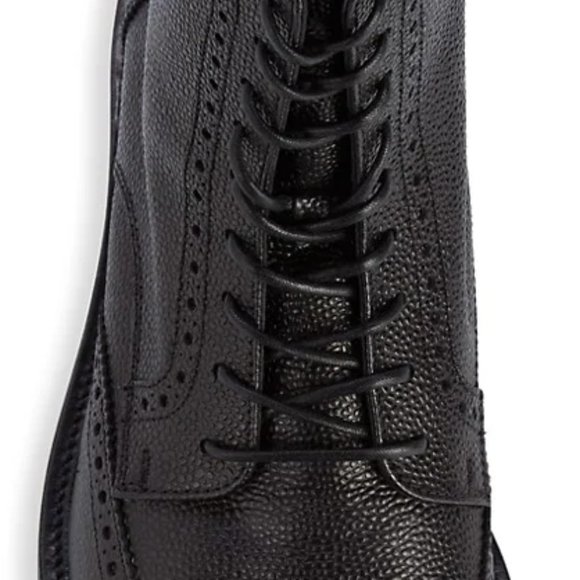ROBERTO CAVALLI  💥 Wingtip Pebbled - Genuine Leather Combat Boots J1810/… - Picture 4 of 6